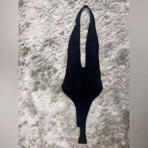 Black low plunge bodysuit XS fits like a S